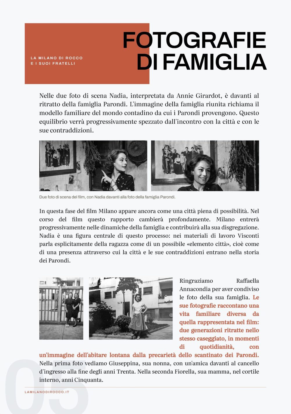 Riproduzione del pannello 05 della mostra: «Fotografie di famiglia»